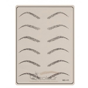 Peau de pratique avec forme de sourcils