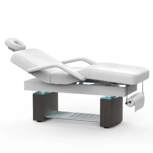 Fauteuil / Table de soins et Massage électrique (3 moteurs) Blanc