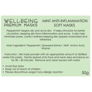 Masque de Soins en poudre ''Menthe Anti-inflammatoire'' 