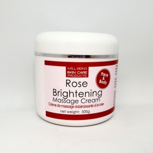 Crème de massage éclaircissante à la rose