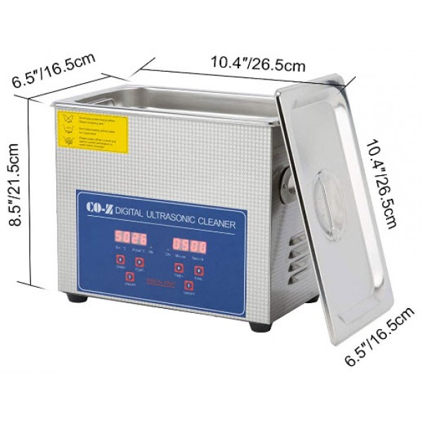 Nettoyeur à ultrasons professionnel 3L avec panier et minuterie pour le  nettoyage avec panier-CEN40