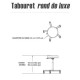 Tabouret oléopneumatique rond Deluxe 