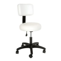 Tabouret oléopneumatique rond avec dossier 