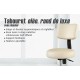 Tabouret oléopneumatique rond Deluxe avec dossier 