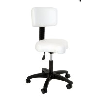 Tabouret oléopneumatique ergonomique avec dossier
