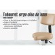 Tabouret oléopneumatique ergonomique Deluxe avec dossier 