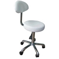 Tabouret rond avec dossier ''Blanc''