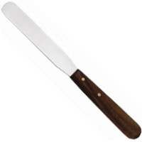 Spatule de métal avec manche en bois pour épilation