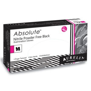 Gants Aurelia Absolute Nitrile Noir (Médium) - 100 pcs