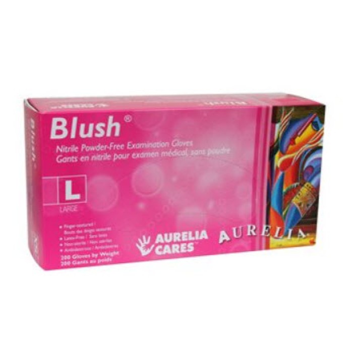 Gants en nitrile Aurelia Blush Rose (Large) - 200 pcs