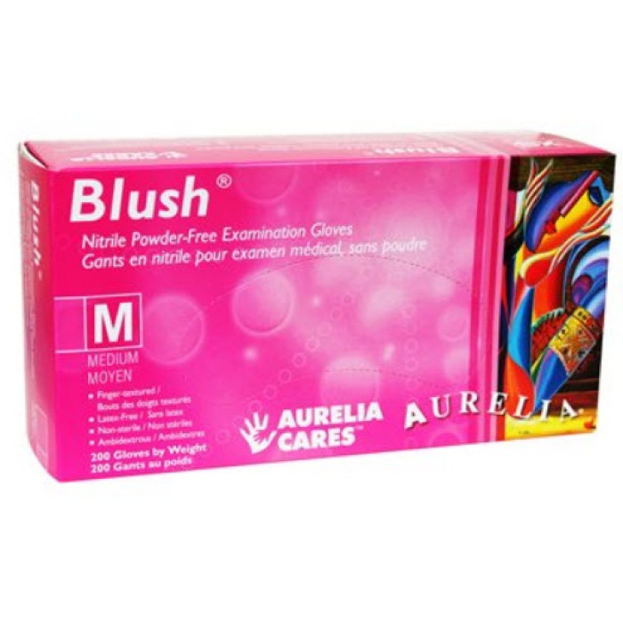 Gants en nitrile Aurelia Blush Rose (Médium) - 200 pcs