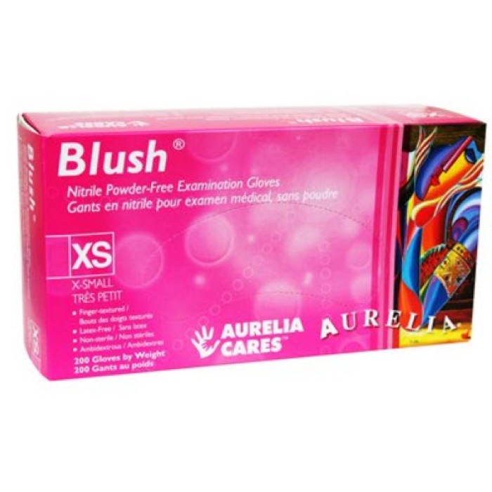 Gants en nitrile Aurelia Blush Rose (Extra-Petit) - 200 pcs
