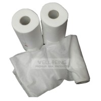 Serviette Faciale Jetable 8'' x 8'' (2 rouleaux - 100 pièces / rouleau)