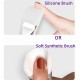 Pinceau à cuillère en acier inoxydable (Silicone ou Poils Synthétique) 1-pkg  