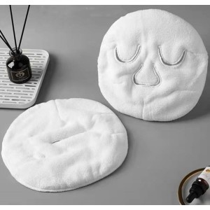 Masque Facial de serviette éponge douce avec trou (2 pièces)