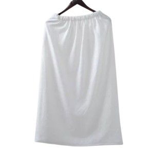 Paréo blanc en tissu Gaufré avec velcro - taille unique