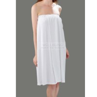 Paréo blanc en tissu éponge avec velcro - Taille Médium / Large