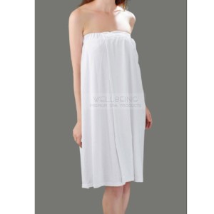 Paréo blanc en tissu éponge avec velcro - Taille Médium / Large