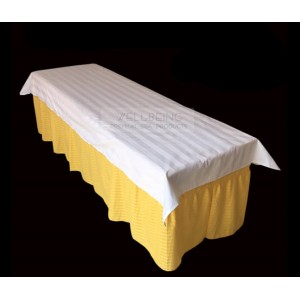 Drap Plat de cotton (rayé)