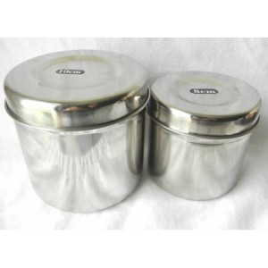 Récipient de stérilisation en inox (8 ou 10 cm)