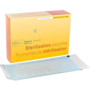 Sachets de stérilisation 3.5'' x 9'' ( Aurélia ) Classe 4 (200 pochettes)