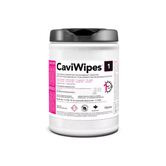 CaviWipes 1 - Lingettes désinfectantes Multi-usage  (160) - 6 x 6.75 pouces