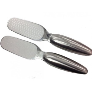 Lime pédicure 100% Acier Inoxydable, Double face Fin / Rugueux
