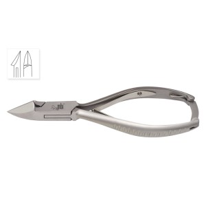 Pince à ongle d'orteils, Bec droit pointu, Double Ressort, 5.5''