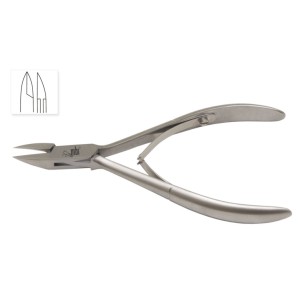Pince à ongle incarné, bec standard, double ressort, 5''