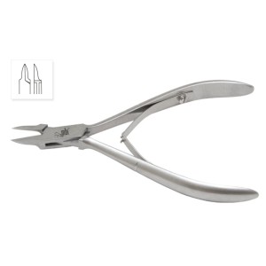 Pince à ongles incarnés, Bec pointu Ultra-Fin, Double ressort, 4.5''