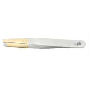 Pince à sourcils biseauté 4'' ( Bout Doré)