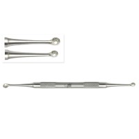 Tire comédons / Curette double avec manche rond MBI-317