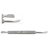 Pelle à cuticules moyenne avec scalpel coudé MBI-352