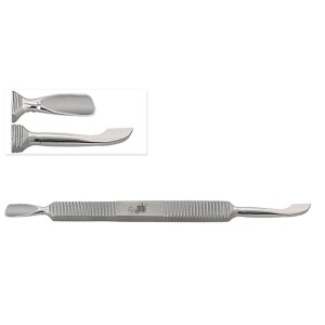 Pelle à cuticules moyenne avec scalpel coudé MBI-352