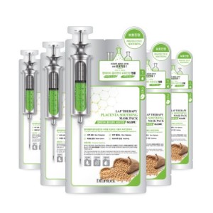 DEOPROCE  Lap Thérapy Lot de 5 masques apaisants au placenta 25 gr/feuille