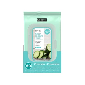 Lingettes Démaquillantes au Concombre de Nicka K - Pqt/60