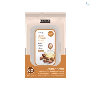 Lingettes Démaquillantes à l'Huile D'Argan de Nicka K - Pqt/60