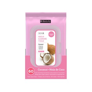 Lingettes Démaquillantes à la Noix de Coco de Nicka K - Pqt/60