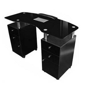 Table de manucure avec collecteur de poussière