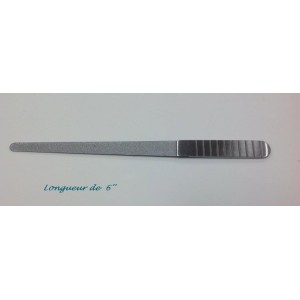 Lime ongles Diamant, Double face, avec manche en Acier Inoxydable, 6’’