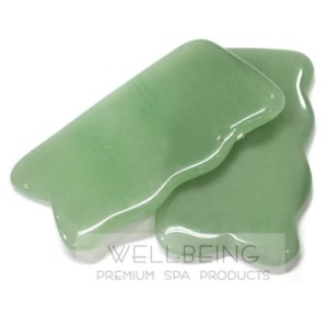 Pierre de Jade pour massage Gua Sha (Rectangle) - Grattage