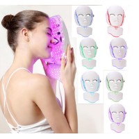 Masque de LED Thérapie pour visage et cou avec micro-courant