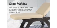 Table de soins et massage Soma Maldive 2 sections ''en bois'' (to be translated)