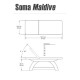 Table de soins et massage Soma Maldive 2 sections ''en bois''