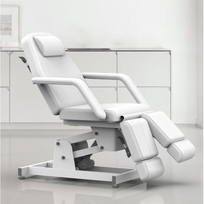 Fauteuil de soins Électrique (1 moteur) Idéal pédicure - Blanc