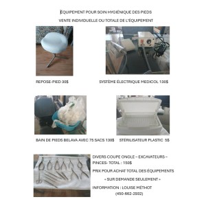 Équipements divers pour soins des pieds - Usagés